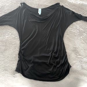 Black women’s shoulder cut out top